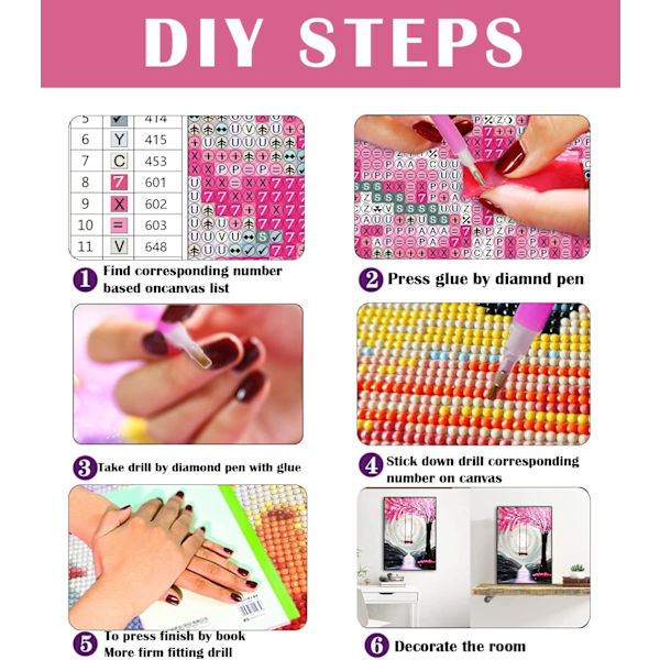 5D DIY Diamantmålning Set Barn/Vuxna Blad Ros Diamantkonst Fu