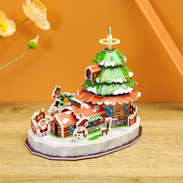 Julpapper 3d tredimensionellt pussel barn kindergarten