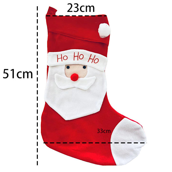 2 par julstrumpor presentpåsar tillbehör julstrumpa