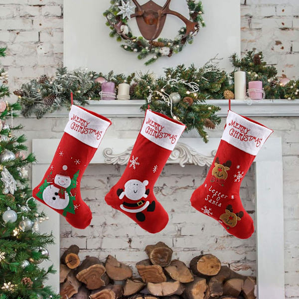 4-pack julstrumpor, stor julklappstrumpa, perso