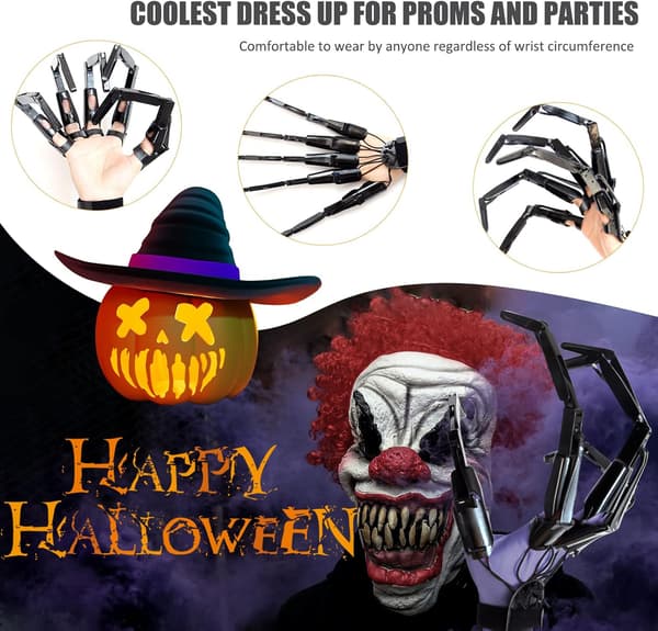 Leddet fingerstrekker, Halloween leddfinger, Flexi