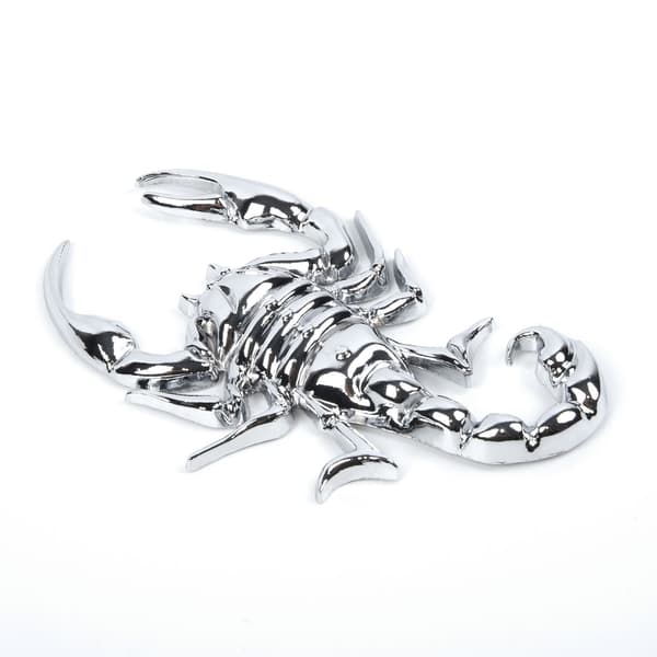 1 st krom metall emblem emblem silver skorpion 3D bil baklucka