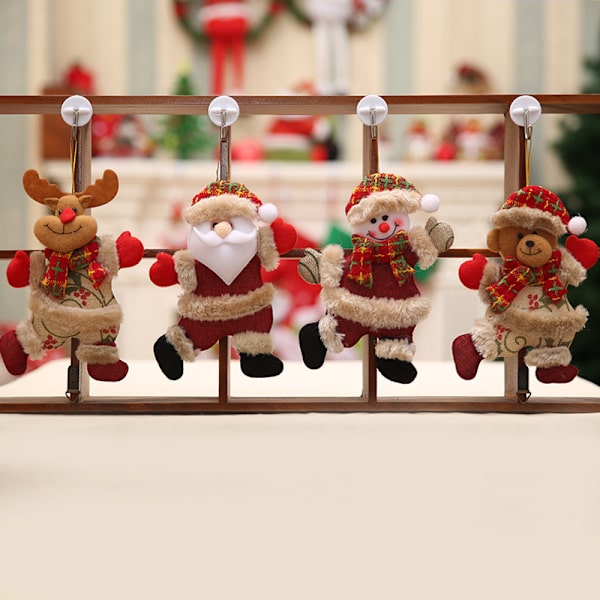 4 juletræspynt julefigurer, dansende gammel ma