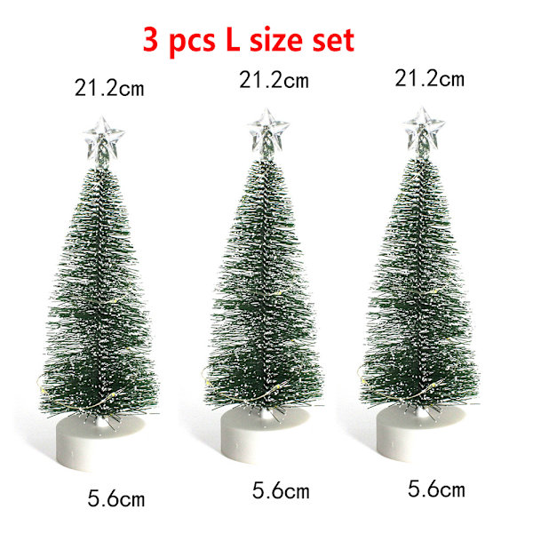 3 stk LED varmelys lyse juletrepynt Xmas fest