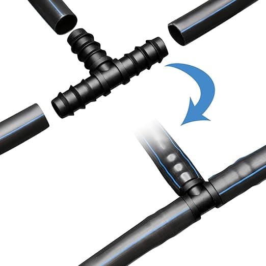Slangeforbindelser til 16 mm vandingssystem (T-stykke)