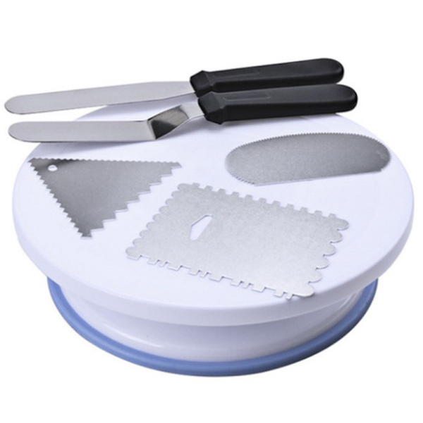 6 stk. Fondant kage drejeskive kage drejeplade kage drejeskive