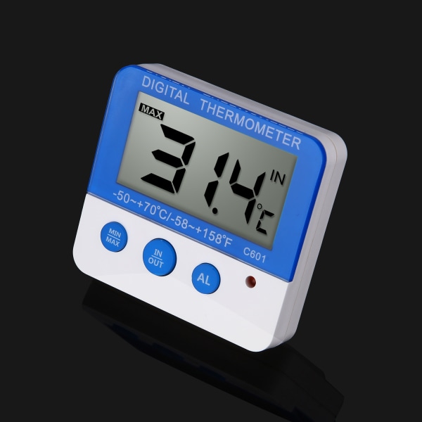 Årsskiftes Mini Inomhus LCD-display ABS Larm Termometer, Stor El