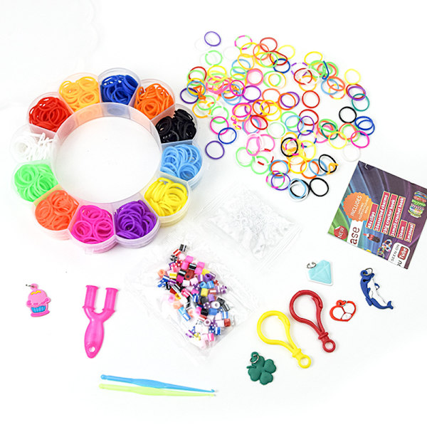 600 läder senor regnbågsvävstol kostym vävd armband DIY regnbåge