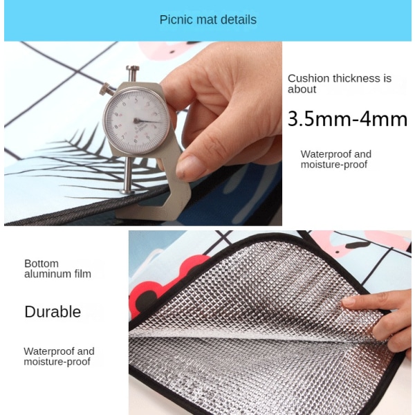 Pikniktepper, Boho Piknikmatte for Vanntette Foldbare, Sandsikre Overdimensjonerte Utendørsmatter, for Fester, Camping, Park, Reise, Gressgaver, snøflak 150*150cm