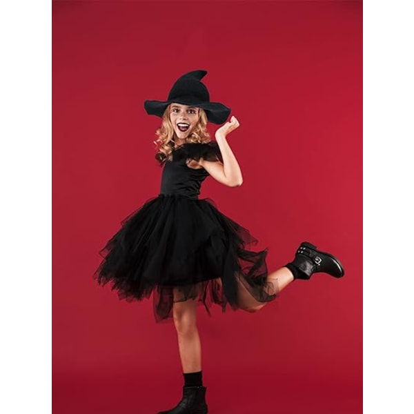 2 Pakk Halloween Heksehatter Varme Ullhatter for Kvinner Halloween