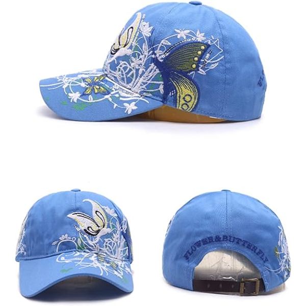 Trucker Hats Dame Hat Trendy Kreativitet Blomster Sommerfugl Seq