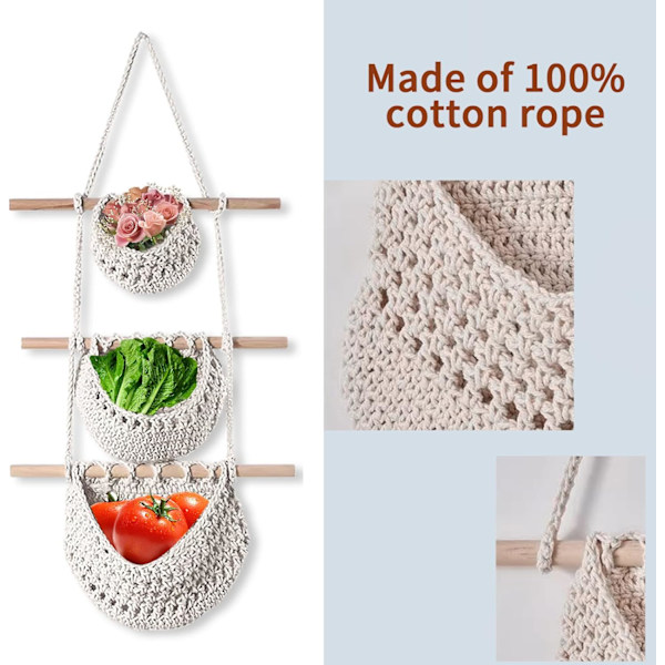 Macrame seinävaate Boho seinäkoriste, Macrame seinäkoriste, Boho T