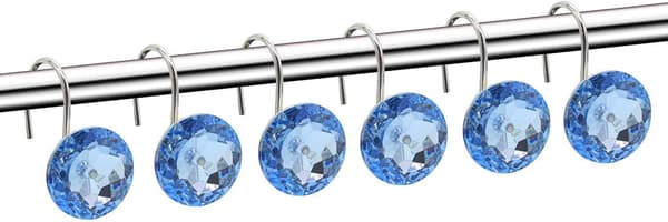 Diamantformade duschdraperikrokar Duschringar/Runda akryl D
