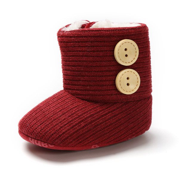 Baby Flickor Pojkar Snö Stövlar Mjuk Sula Varm Vinter Booties Anti-Sl