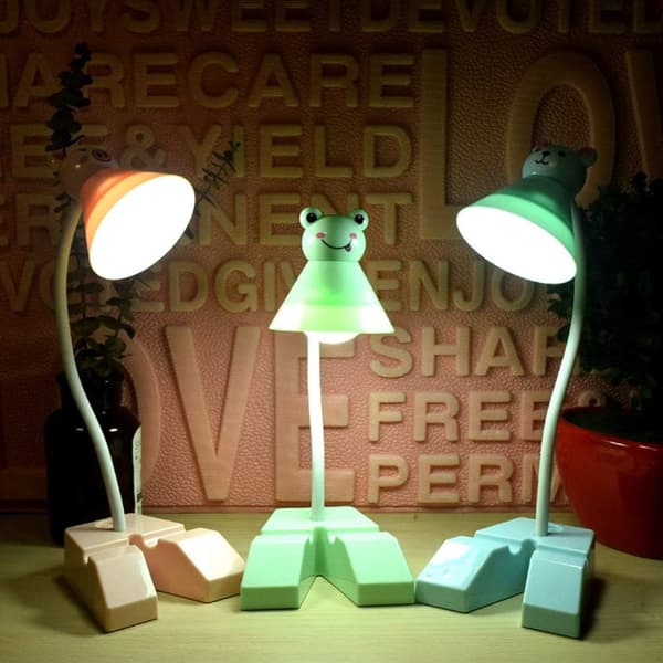 Bordlampe til soveværelse, mini LED-lys til børn, sammenklappelig
