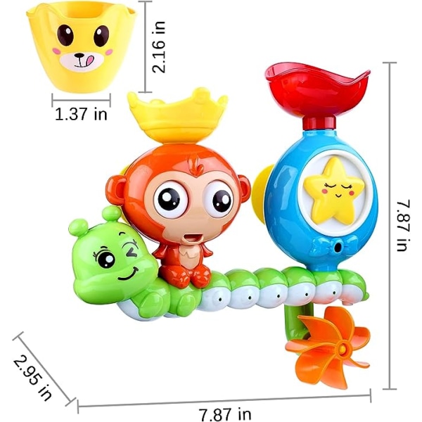 Monkey Spinning Fun Baby Tease Bath Toy Bath Bath Shower Squirte