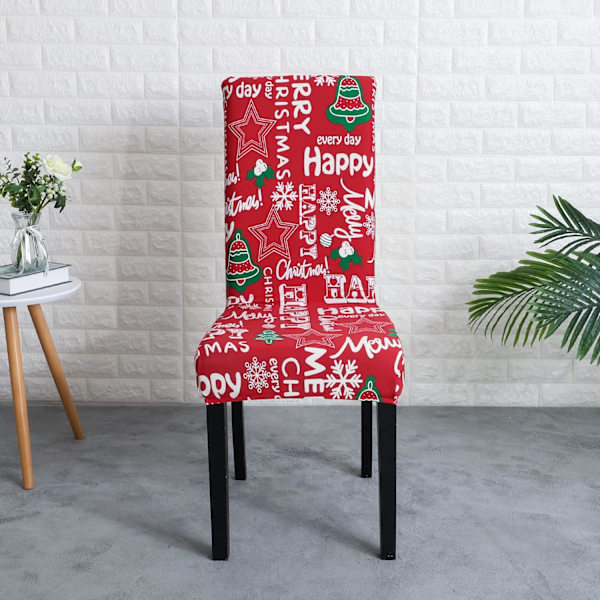 Julstolsöverdrag 6 stycken Dekorativ Klassisk Stretch Remova