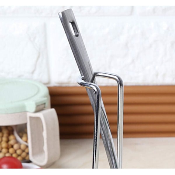 Rustfrit stålskeholder til suppeske eller øse
