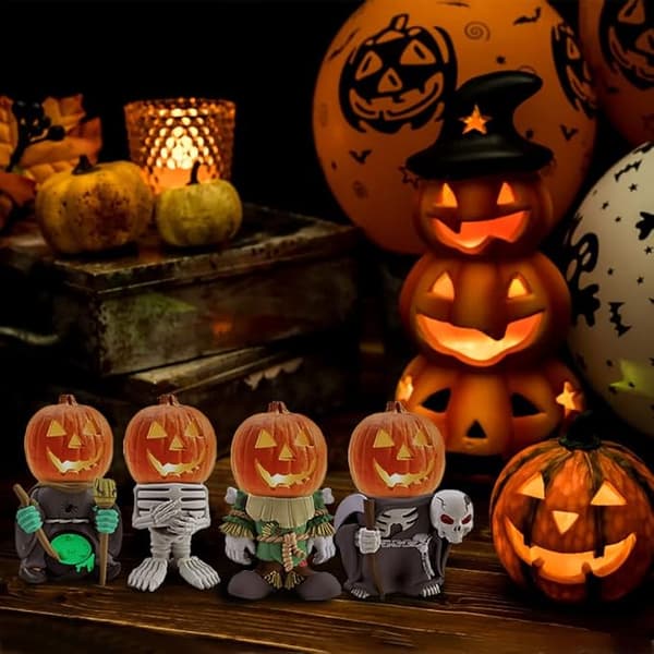 Halloween lysande pumparidder, Halloween pumparidder staty