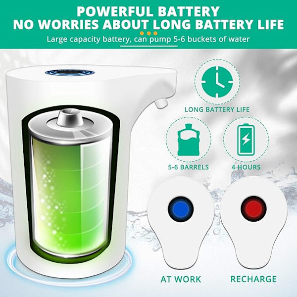 Bærbar vandpumpe, universel elektrisk vanddispenser w