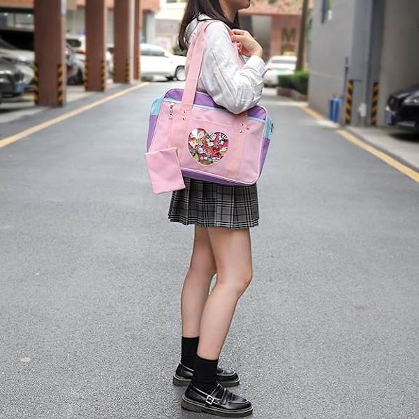 Ita Bag Hjärta Japansk Skolväska Kawaii Stor Axel Anime Pu