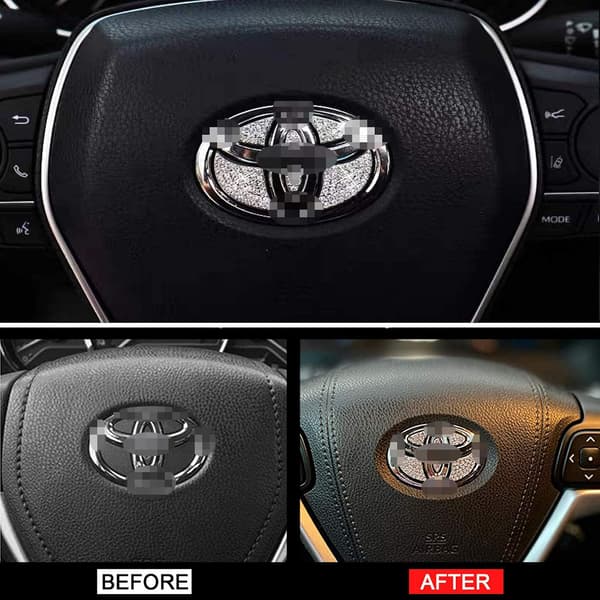 Bling-rattskyddsemblem kompatibelt med Toyota, DIY Diamo