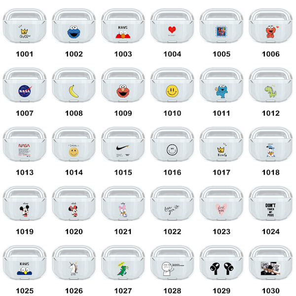 (Lycklig blind box slumpmässig leverans) Målad tecknad AirPods Pro3 g