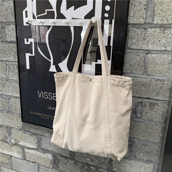 Lærredstaske ny koreansk version forår og sommer stor kapacitet s