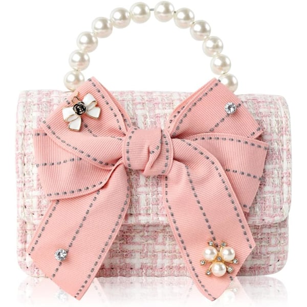 Små flickor Mini Bowknot handväska med toddler , rosa
