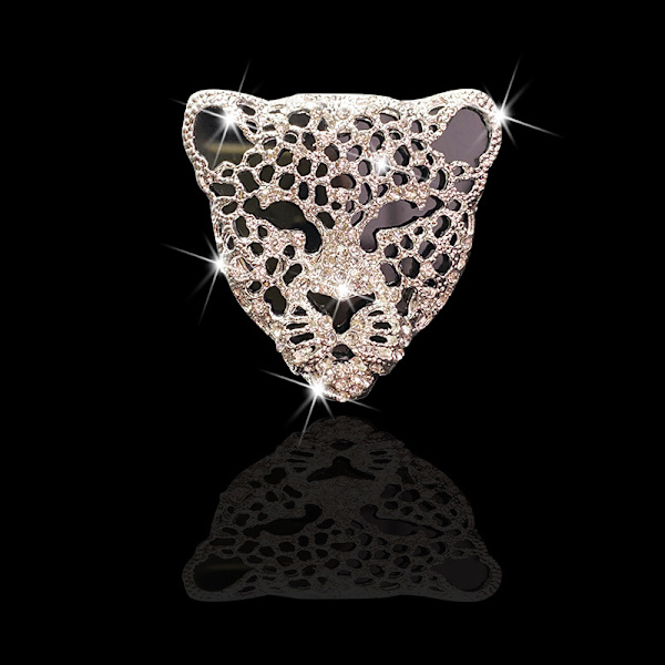 2 stk. luftventilationsklips, krystal leopard bil luftfriskere ventilationsklips