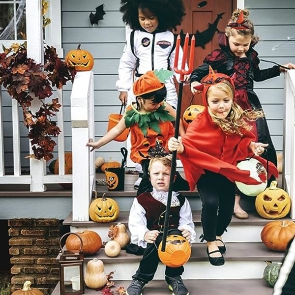 Sett med 6 Halloween-kostymer Heksehatt Barn Jenter Halloween Hodebånd