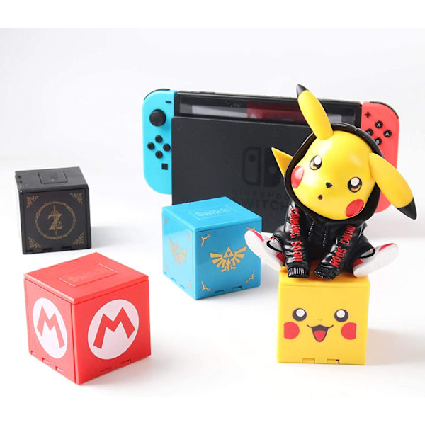 (M Grön) Nintendo Switch Spel Lagringsfodral - Rymmer upp till 16 Ga