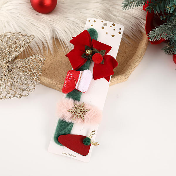 Jul Barn Racket Femdelad Set Jul Dekoration Set Semestergåva Erbjudande Flera Mönster Jul Armband 29*10cm