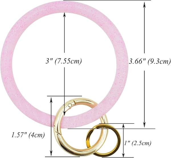 Silikon cirkel nyckelring handledsrem armband överdimensionerad nyckelring handledsrem