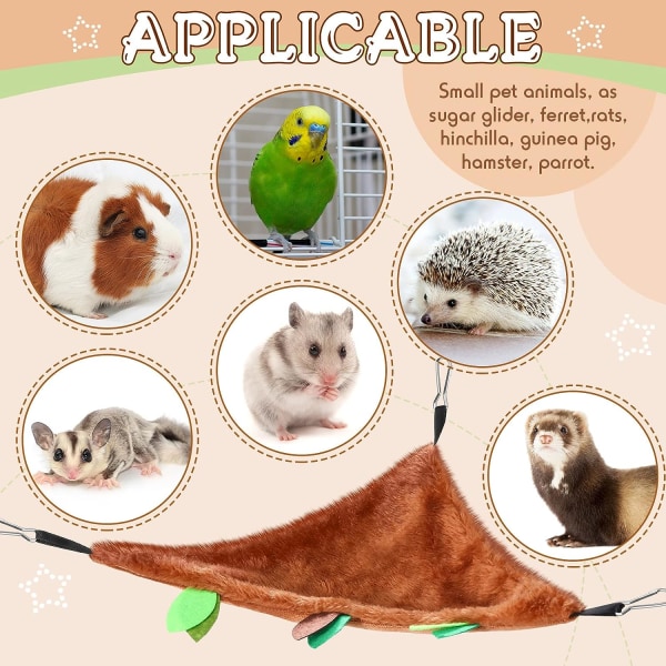 2 små dyrehammocker, hamsterhammocker, jungelhammocker, brann