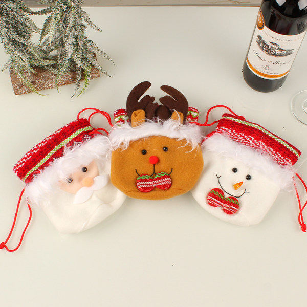 3 stk. julepynt, plysæblepose, juledukkegave