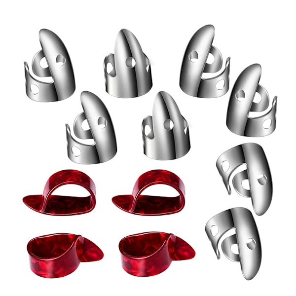 12 Metallgitarr Plock Finger Catchers Tillbehör