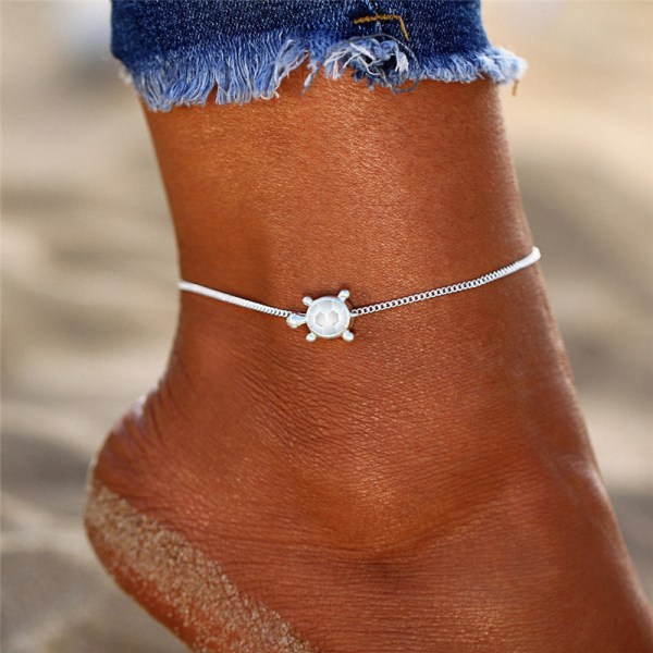 Fashion Silver Turtle Anklets Chain Women Bracelet Foot Beach Je