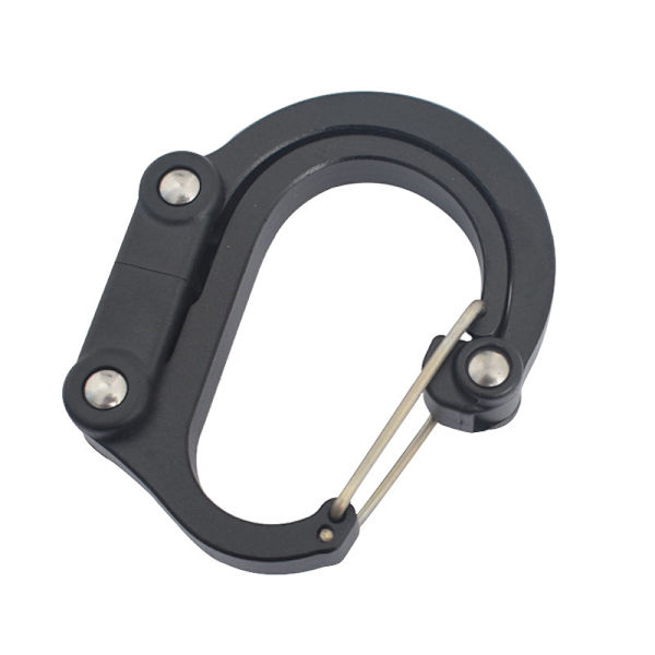 Carabiner-klipsi ja -koukku (keskikokoinen) retkeilyyn, reppuretkeilyyn ja ga