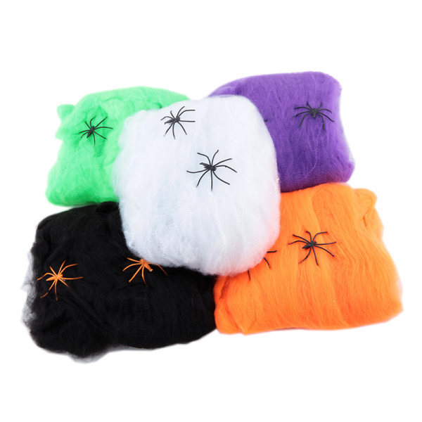 Rabatt Stretch Spider Web Cobweb Cobweb Party Dekoration för H