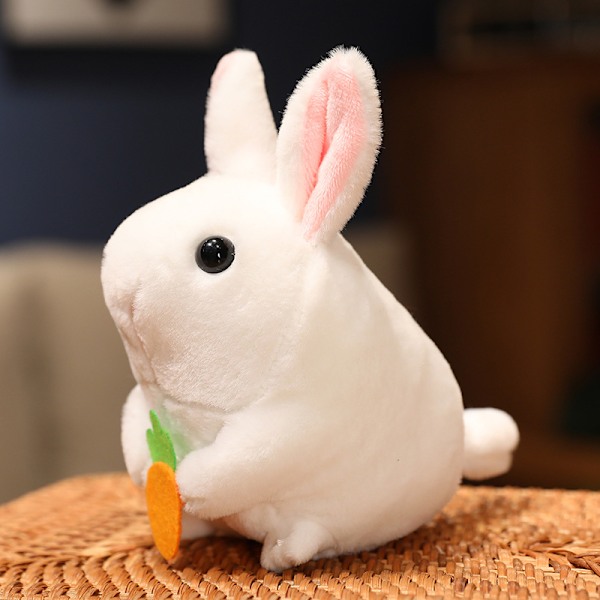 12cm Kawaii hännän heiluttava pupu nukke pehmolelu, ei paristoa