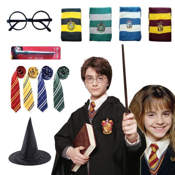 Harry Potter magisk kappe sett - Slytherin syvdelt kostyme Cosp