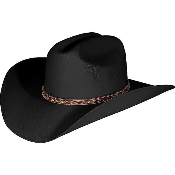 Western Cowboy och Cowgirl Hatt Bred brätte Nyp främre stil