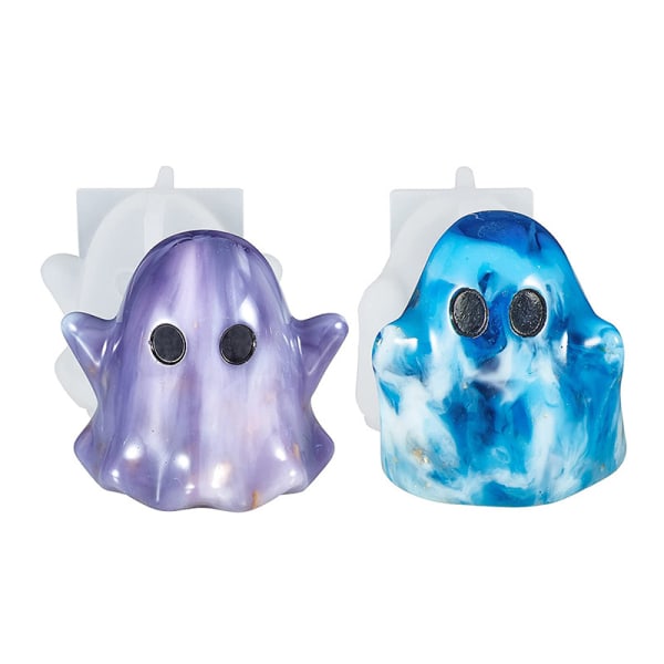 2 stk. Ghost Resin Molds, Halloween Ghost Siliciumforme til DIY,