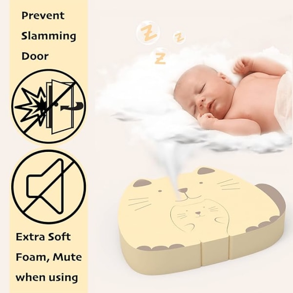9 delar enkel förvaring dörr anti-klämskydd. Cartoon Baby Proofi