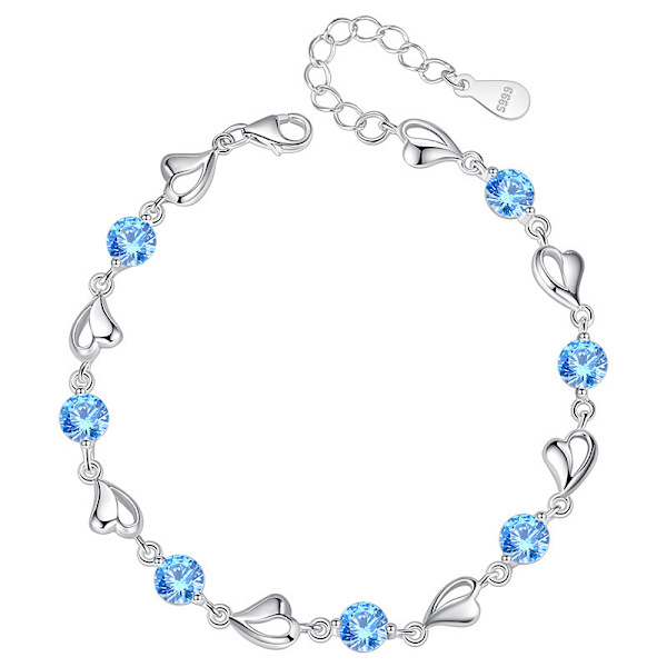 S925 Kvinners Havhjerte Armbånd