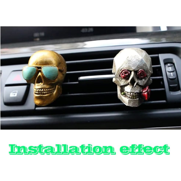 Skull Car Vent Clip, Car Air Freshener Bildekorationstillbehör