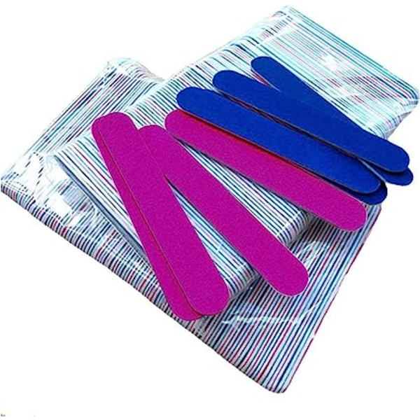 100 st Mini Dubbelsidiga Nagelbuffer 180/240 Grit