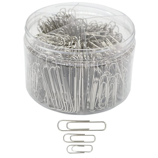 700 stk. kontorartikler multi-spec sæt metal papirclips - 3 størrelser