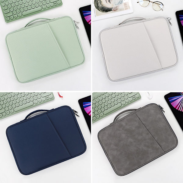 Tablet 10-13 tommer computer taske med lommer - Hvid 10.8-11 inch
